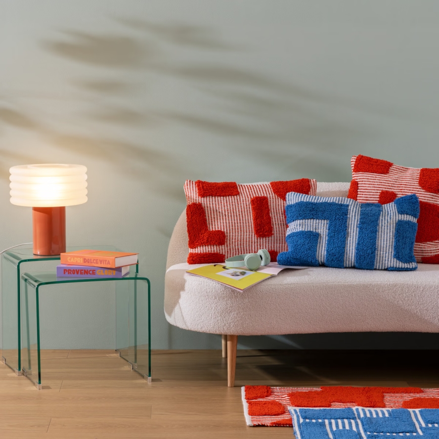 Atmosphera - Bordslampa ASTI 1xE27/60W/230V tegelröd