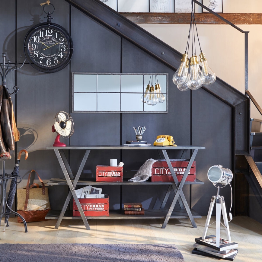 Atmosphera - Bordslampa EBOR 1xE14/25W/230V tall/skinande krom