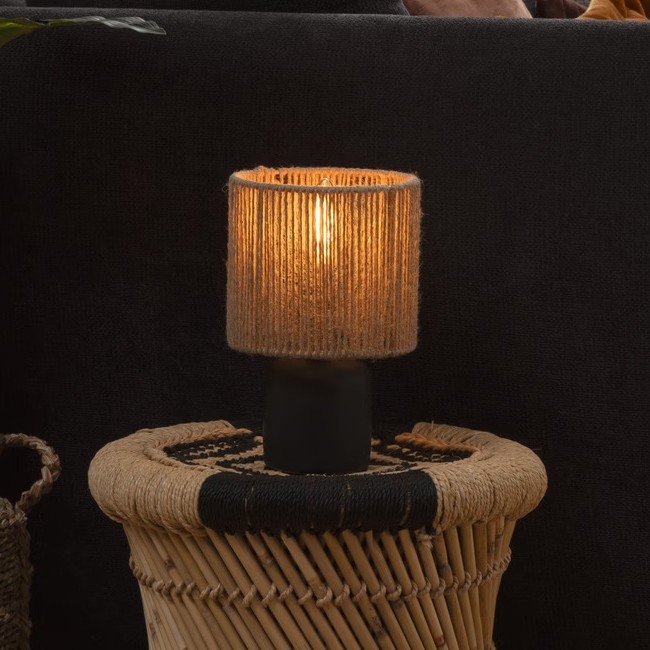 Atmosphera - Bordslampa KOBY 1xE14/40W/230V hampa/svart