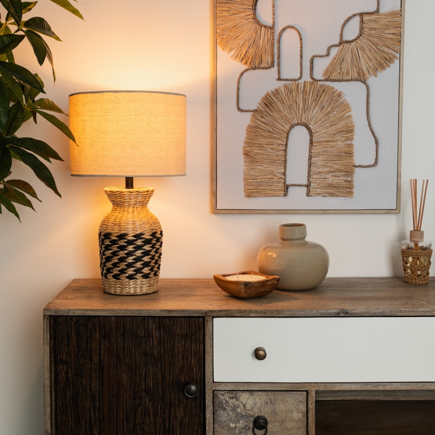 Atmosphera - Bordslampa MENA 1xE27/40W/230V vattenhyacint