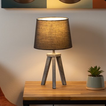 Atmosphera - Bordslampa MINI 1xE14/25W/230V tall/grå