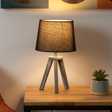 Atmosphera - Bordslampa MINI 1xE14/25W/230V tall/svart