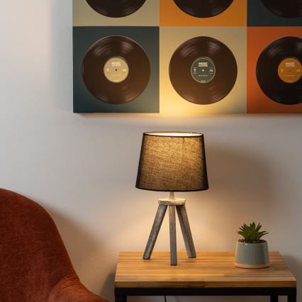 Atmosphera - Bordslampa MINI 1xE14/25W/230V tall/svart