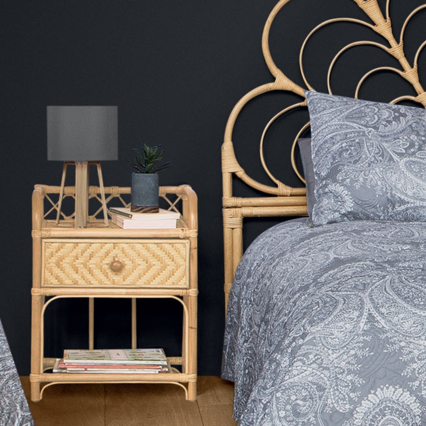 Atmosphera - Bordslampa MOLU 1xE27/25W/230V tall/grå