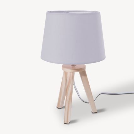 Atmosphera - Bordslampa TRIPOD 1xE14/40W/230V furu/grå