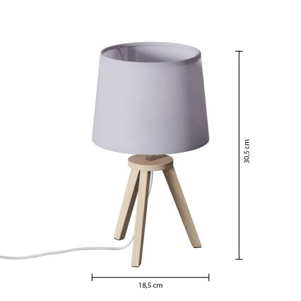 Atmosphera - Bordslampa TRIPOD 1xE14/40W/230V furu/grå