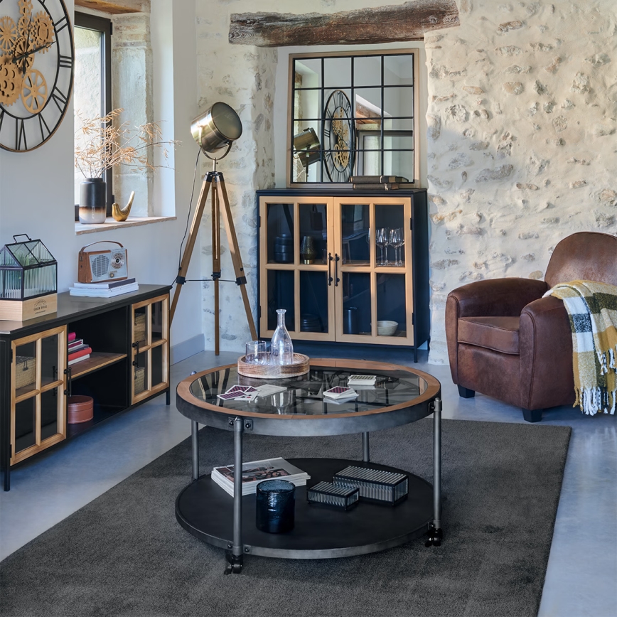 Atmosphera - Golvlampa EBOR 1xE27/25W/230V tall/mässing