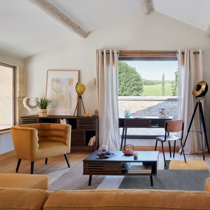 Atmosphera - Golvlampa LAHTI 1xE27/25W/230V paulownia