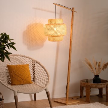 Atmosphera - Golvlampa LIBY 1xE27/40W/230V bambu