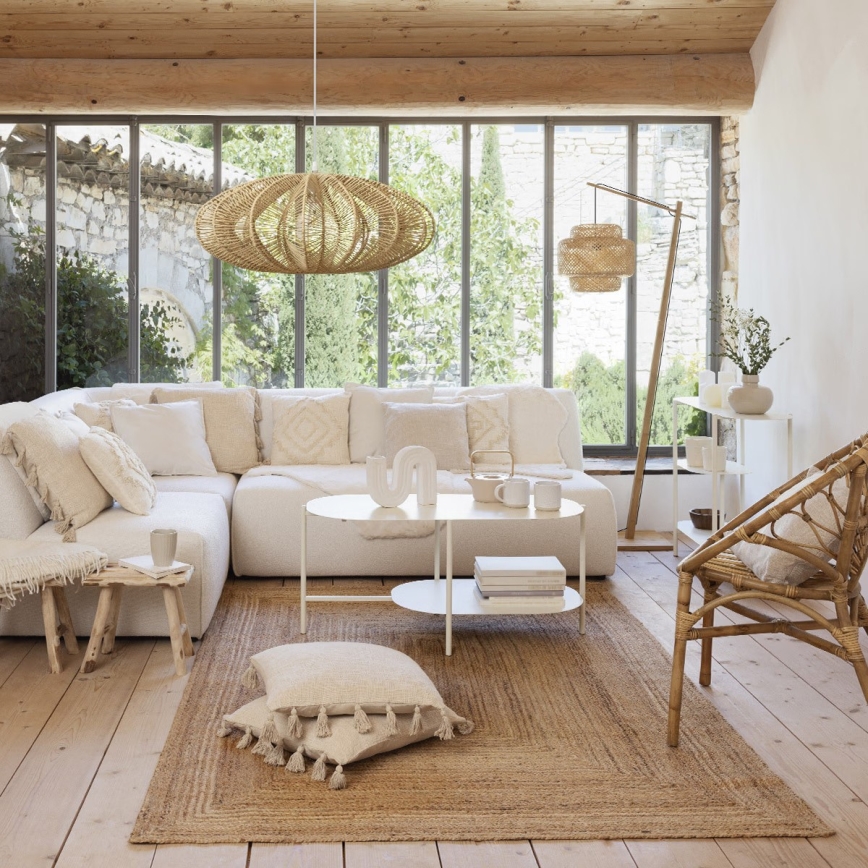 Atmosphera - Golvlampa LIBY 1xE27/40W/230V bambu