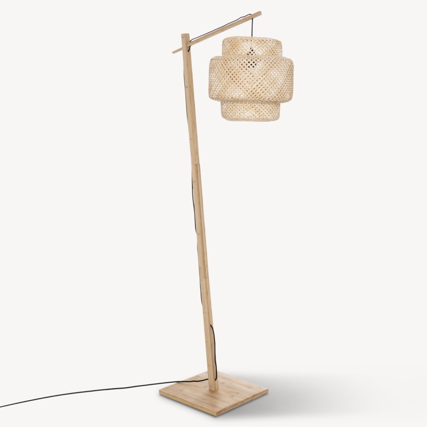 Atmosphera - Golvlampa LIBY 1xE27/40W/230V bambu