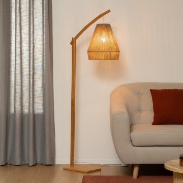 Atmosphera - Golvlampa PALM 1xE27/60W/230V bambu/hampa