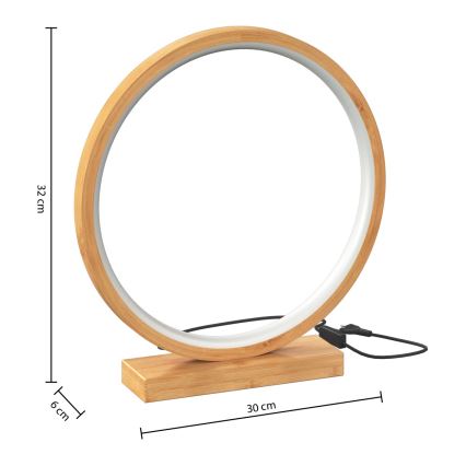Atmosphera - LED bordslampa STELA LED/2,7W/230V bambu