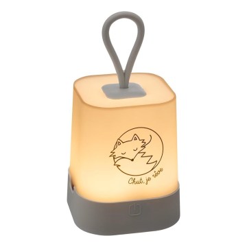 Atmosphera - LED nattlampa för barn med touchfunktion, uppladdningsbar RABBIT, LED/3,7V 1200 mAh, grå