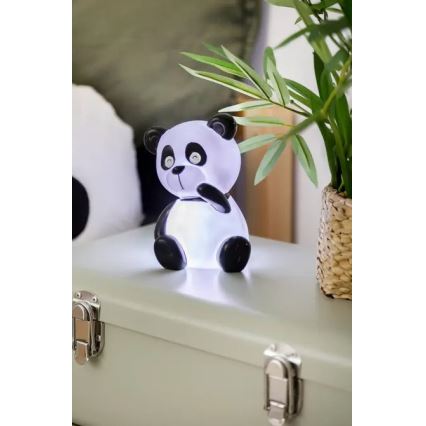 Atmosphera - LED-nattlampa för barn PANDA LED/3xLR44