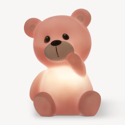 Atmosphera - LED nattlampa för barn TEDDY LED/3xLR44 rosa