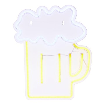 Atmosphera - LED-neonskylt väggdekoration BEER LED/5V