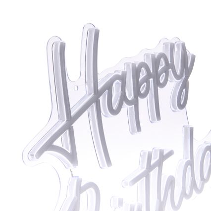 Atmosphera - LED-neonväggdekoration HAPPY BIRTHDAY LED/5V