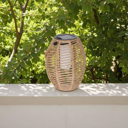 Atmosphera - LED-sollykta GINA LED/1,2V 800 mAh IP44 jute