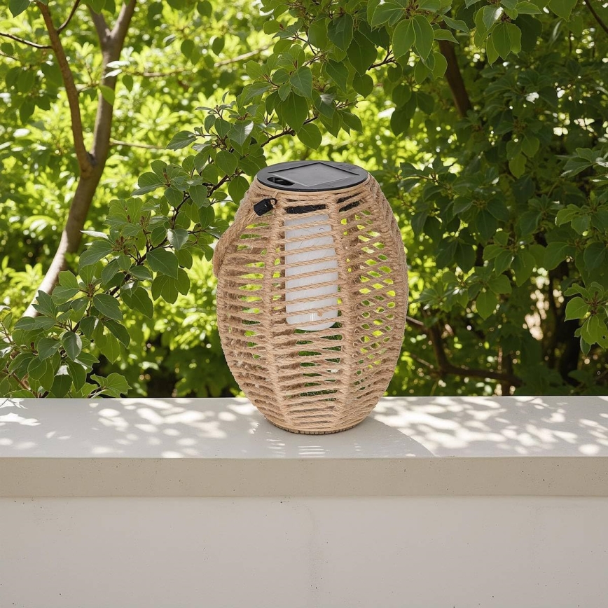 Atmosphera - LED-sollykta GINA LED/1,2V 800 mAh IP44 jute