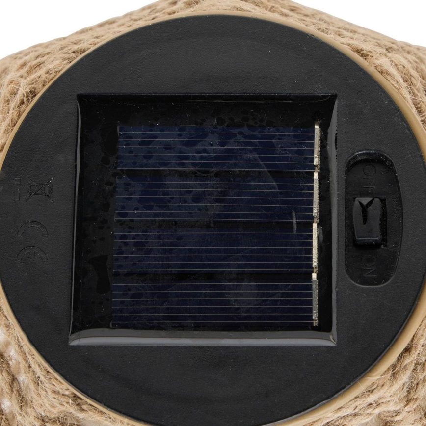 Atmosphera - LED-sollykta GINA LED/1,2V 800 mAh IP44 jute
