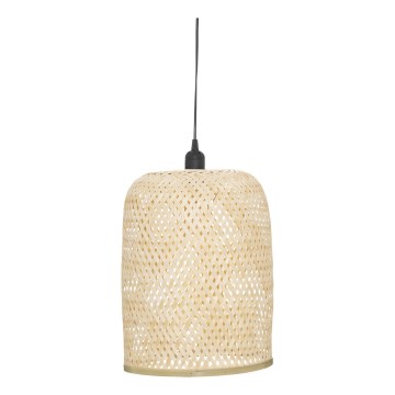 Atmosphera - Ljuskrona med textilsladd ALI 1xE27/40W/230V bambu