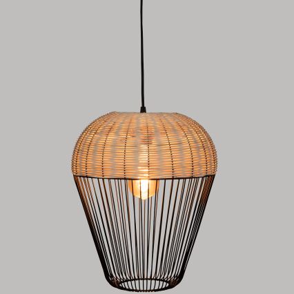 Atmosphera - Ljuskrona med textilsladd ANEA 1xE27/40W/230V rotting