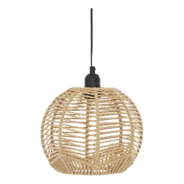 Atmosphera - Ljuskrona med textilsladd CAREN 1xE27/40W/230V jute