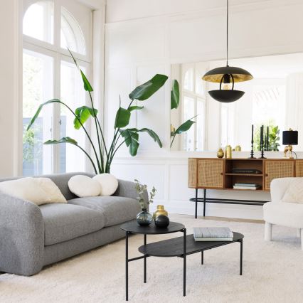 Atmosphera - Ljuskrona med textilsladd ESTEE 1xE27/40W/230V