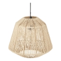 Atmosphera - Ljuskrona med textilsladd JILY 1xE27/40W/230V jute beige
