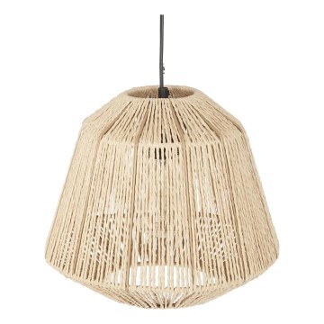 Atmosphera - Ljuskrona med textilsladd JILY 1xE27/40W/230V jute beige