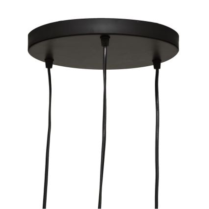 Atmosphera - Ljuskrona med textilsladd JILY 3xE27/40W/230V jute