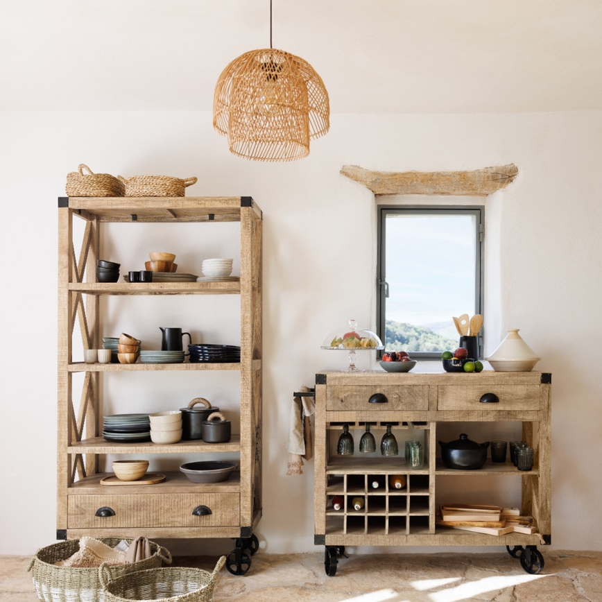 Atmosphera - Ljuskrona med textilsladd KERY 1xE27/40W/230V rotting