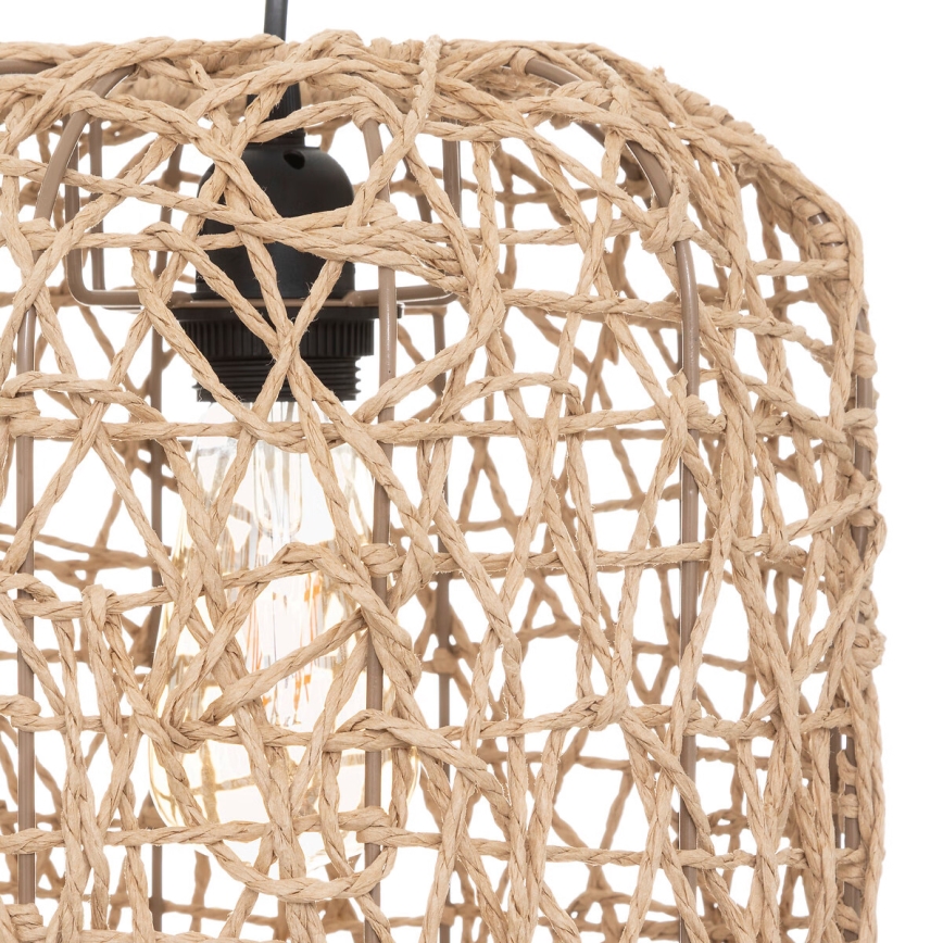 Atmosphera - Ljuskrona med textilsladd RAAHE 1xE27/40W/230V jute