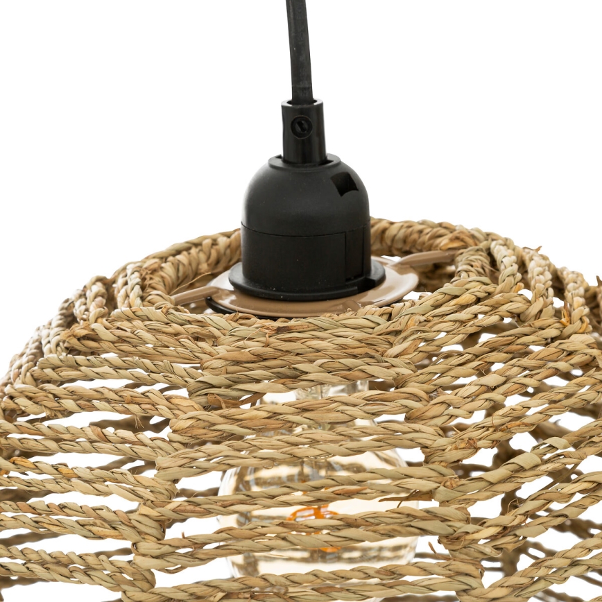 Atmosphera - Ljuskrona med textilsladd RANA 2xE27/40W/230V rotting