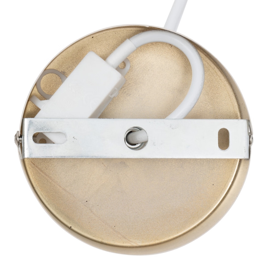 Atmosphera - Ljuskrona med textilsladd SAVIO 1xE27/40W/230V beige