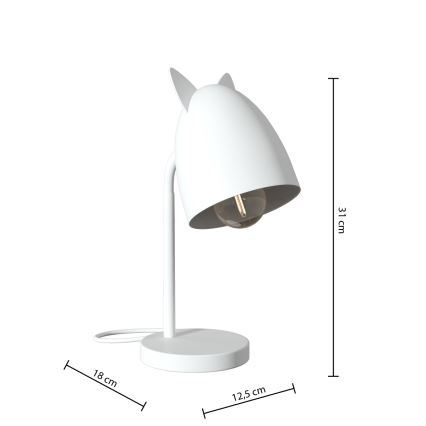 Atmosphera - Skrivbordslampa för barn OREILLES 1xE14/40W/230V vit