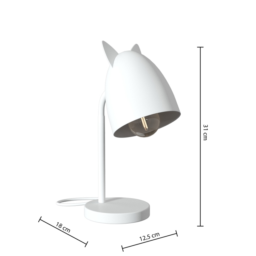 Atmosphera - Skrivbordslampa för barn OREILLES 1xE14/40W/230V vit