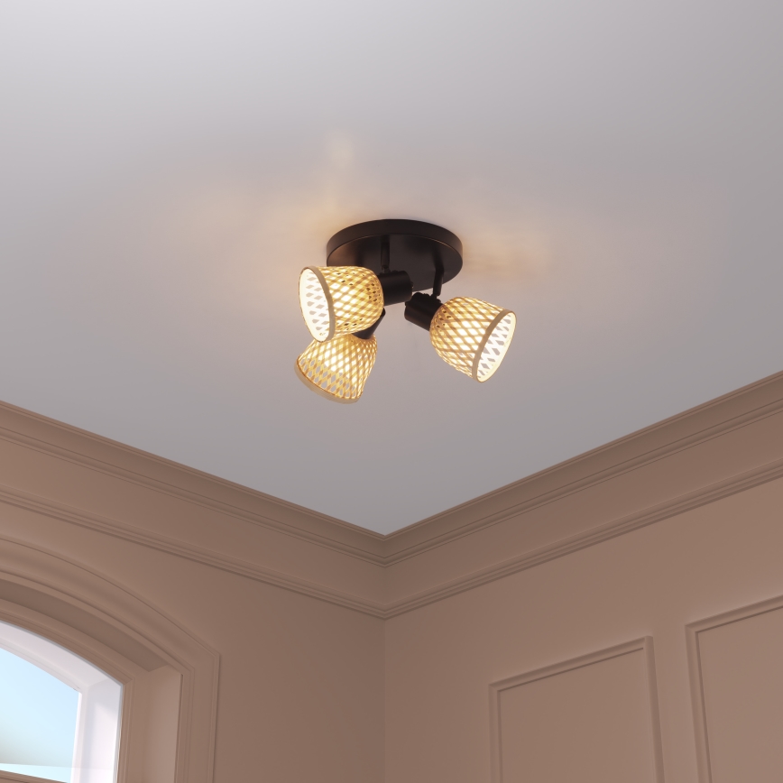 Atmosphera - Spotlampa LIO 3xE14/25W/230V bambu