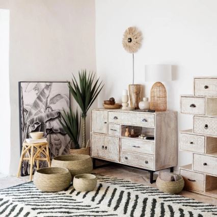 Atmosphera - Vägglampa TEA 1xE27/60W/230V strå