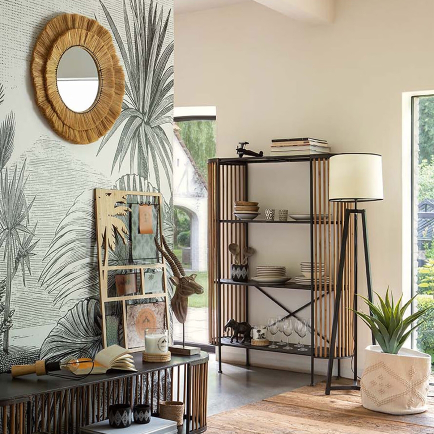 Atmosphera - Väggspegel ALBA Ø 57 cm rotting