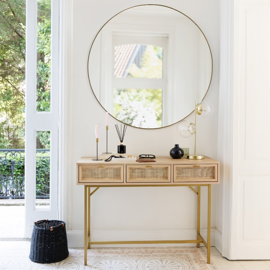 Atmosphera - Väggspegel ALICE diameter 110 cm guld