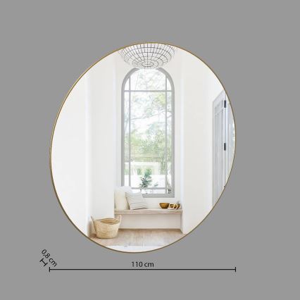 Atmosphera - Väggspegel ALICE diameter 110 cm guld