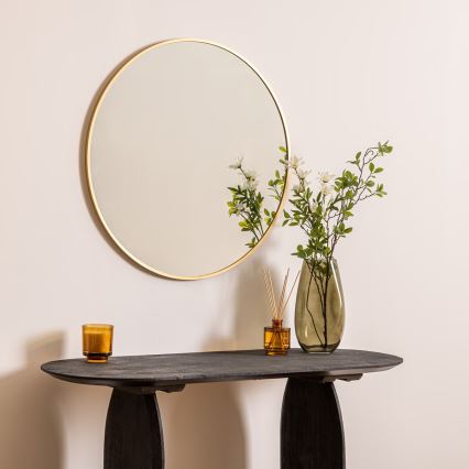 Atmosphera - Väggspegel ALICE diameter 70 cm guld