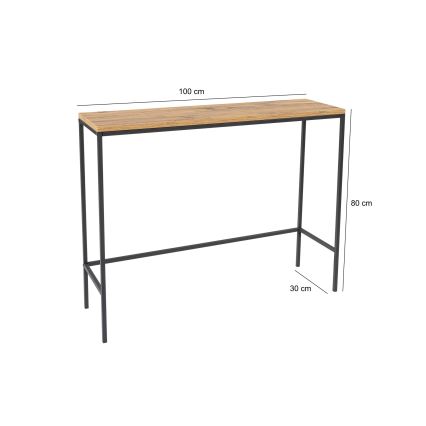 Avlastningsbord CANVAS 80x100 cm tall atlantic/svart