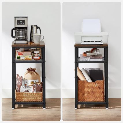 Avlastningsbord ELDUR, brun/svart