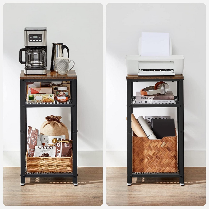 Avlastningsbord ELDUR, brun/svart