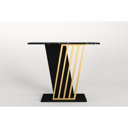 Avlastningsbord GRAVITY 76,8x90 cm svart/guld