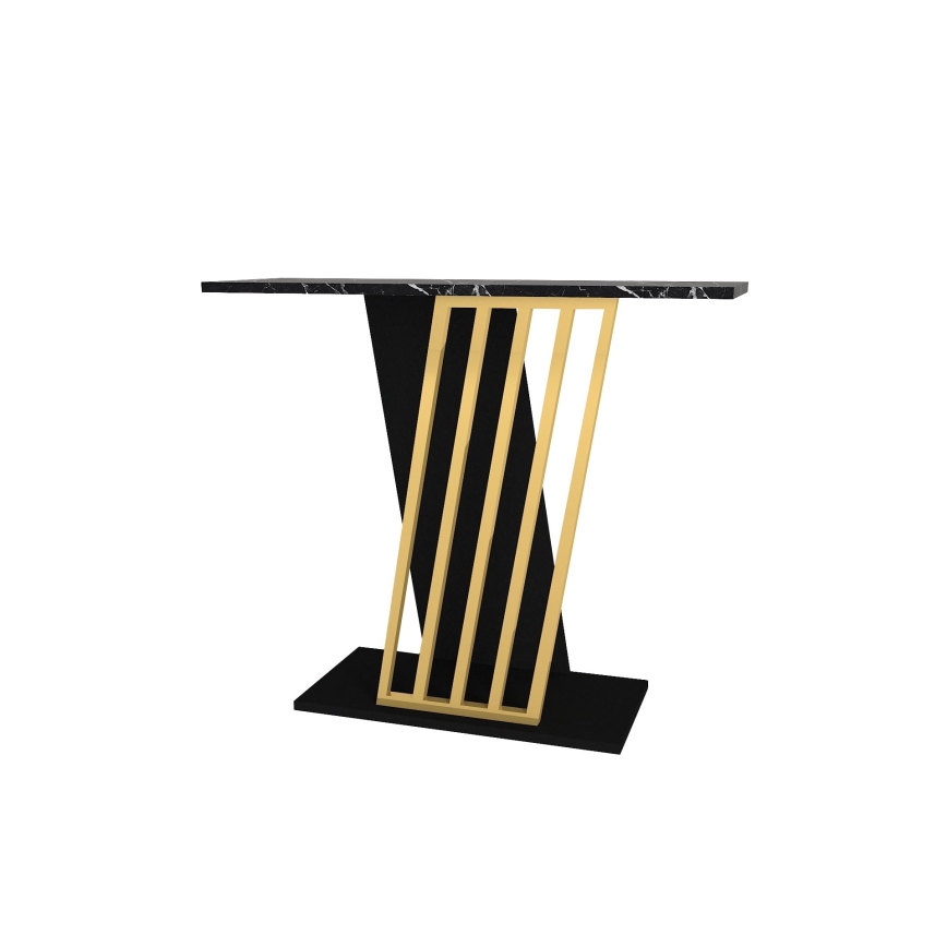 Avlastningsbord GRAVITY 76,8x90 cm svart/guld