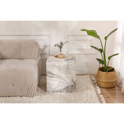 Avlastningsbord KUP 50x45 cm marmorfinish